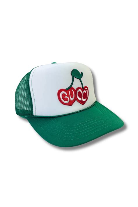 gucci cherry trucker hat